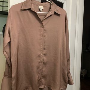Women’s satin button down